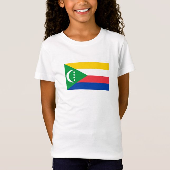 Komorerna Flagga T Shirt (Framsida)