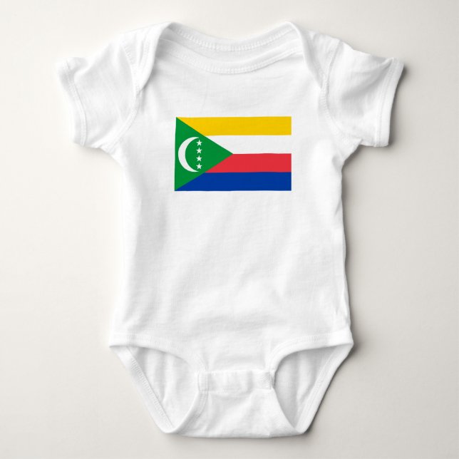 Komorerna Flagga T Shirt (Framsida)