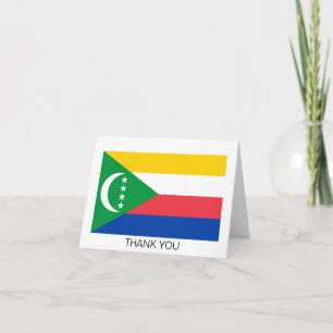 Komorerna Flagga Tack Kort
