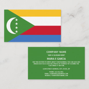 Komorernas Flagga, Komorernas Flagga Visitkort