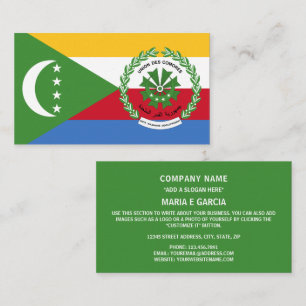Komorernas Flagga och försegling, Komorernas Flagg Visitkort