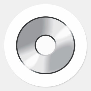 kompakt disk cd runt klistermärke