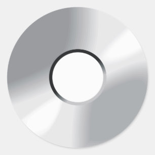 kompakt disk cd runt klistermärke