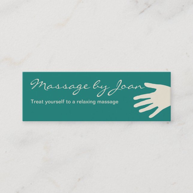 Kompakta massageserbusinesskort mini visitkort (Framsida)