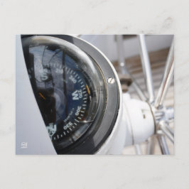 Kompas dat de richting geeft aan een avontuur. vykort