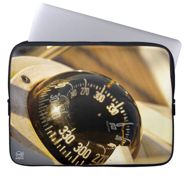 Kompas helpt navigeren en koer behouden.  laptop fodral (Framsidan)