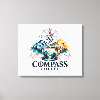 Kompass Coffee Mountain Canvas Art