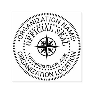 Kompass Generisk Anpassad Officiell Sigill Namn Pl Självfärgande Stämpel