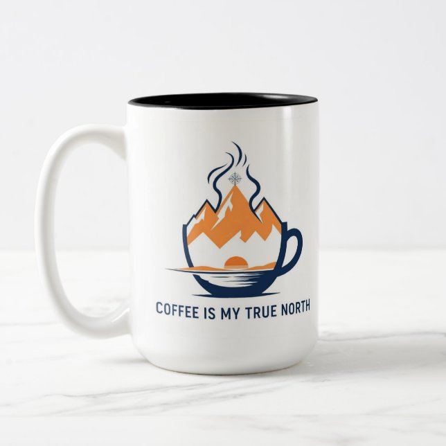 Kompass Kaffe Två-Tonad Mugg (Vänster)