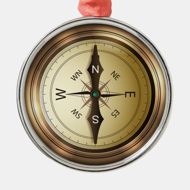 kompass nord syd öster wes julgransprydnad metall (Framsidan)