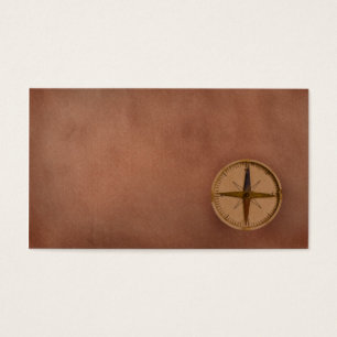 kompass på gammal papper visitkort