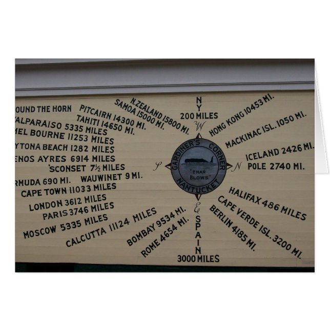 Kompasset steg hälsningskort (Framsidan Horizontal)