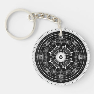 Kompasset steg - Keychain (svarten)