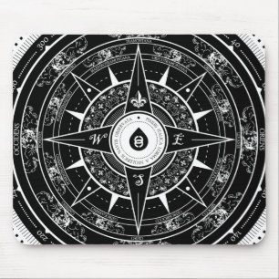 Kompasset steg - Mousepad (svarten) Musmatta