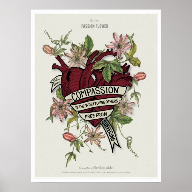 Kompassion - Dalai Lama-citatet Poster (Framsidan)