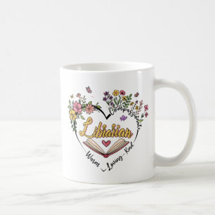 Kompassionerad bibliotekarie - Blommigtens hjärtde Kaffemugg