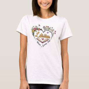 Kompassionerad bibliotekarie - Blommigtens hjärtde T Shirt