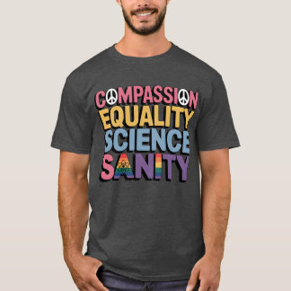 KOMPASSIV LIKVALITET VETENSKAP SANITET T SHIRT