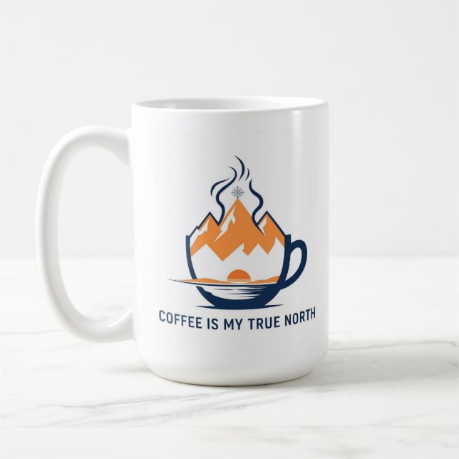 Kompasskaffe – Muggen True North Kaffemugg (Vänster)