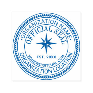 Kompassros rep #2 officiell sigillnamn plats URL E Självfärgande Stämpel
