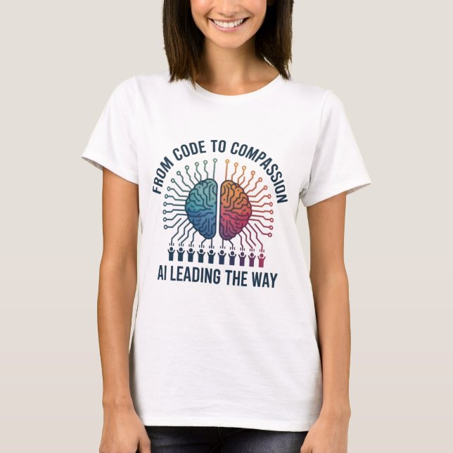 Kompati T-shirt med slogan för Tech Ethics - Code  (Framsida)