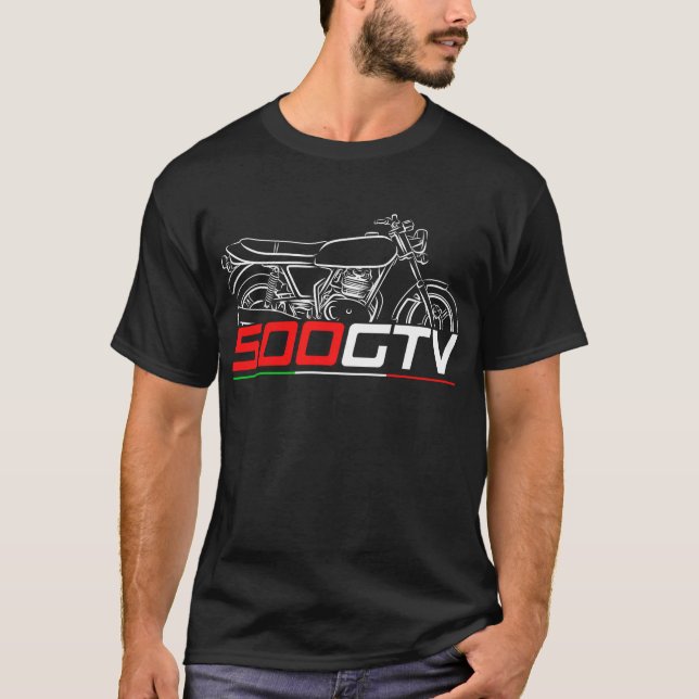 Kompatibel med Ducati 500 GTV 1977-1978 T Shirt (Framsida)