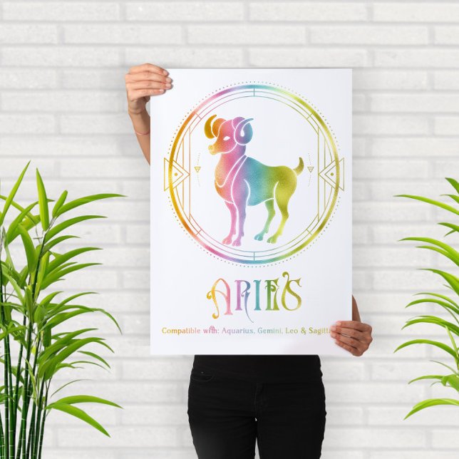 Kompatibilitetsdesign för Zodiac Aries Poster (Skapare uppladdad)