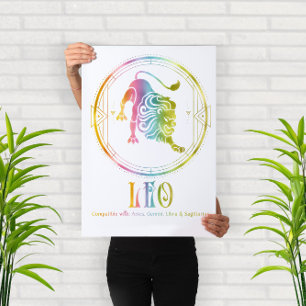 Kompatibilitetsdesign för Zodiac Leo Poster