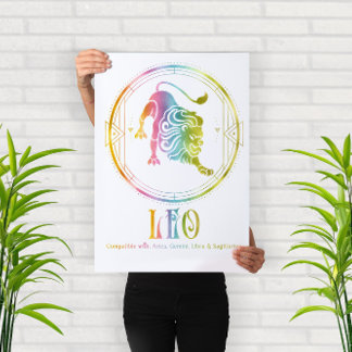Kompatibilitetsdesign för Zodiac Leo Poster
