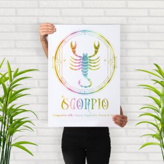 Kompatibilitetsdesign för Zodiac Scorpio Poster