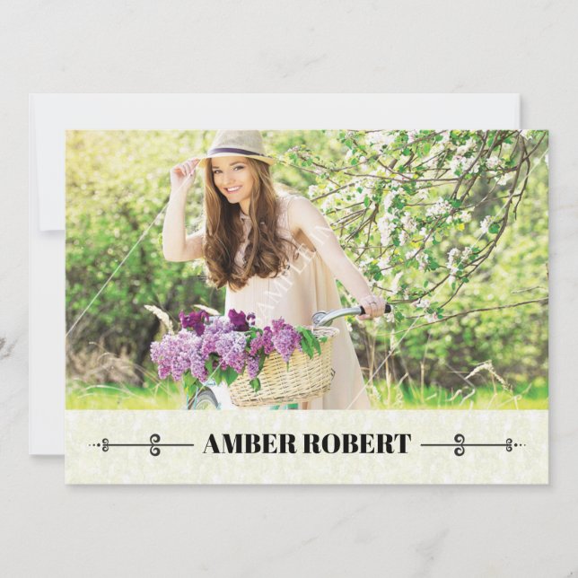 Kompensationskort för utskrivbar modell inbjudningar (Framsida)