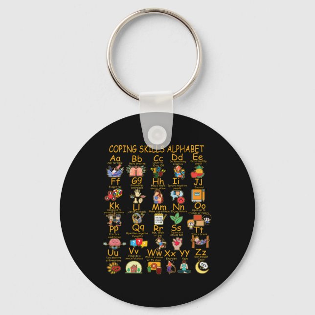 Kompetens Alphabet Mental Health Awareness Cou Nyckelring (Framsida)