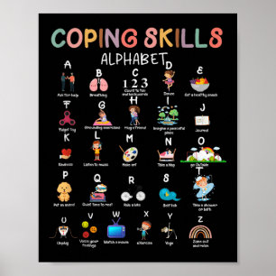 Kompetens Alphabet Mental Health Awareness Cou Poster