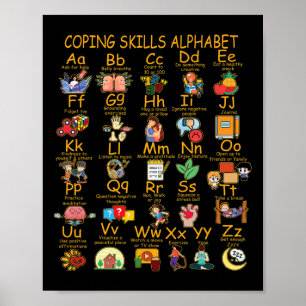 Kompetens Alphabet Mental Health Awareness Cou Poster