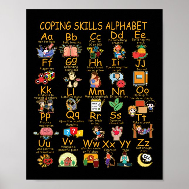 Kompetens Alphabet Mental Health Awareness Cou Poster (Framsidan)