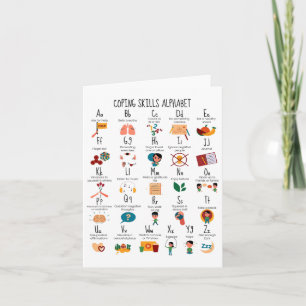 Kompetens Alphabet School Counselor Mental Hea Kort