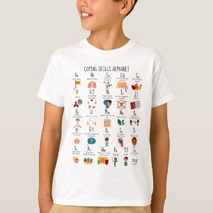 Kompetens Alphabet School Counselor Mental Health T Shirt