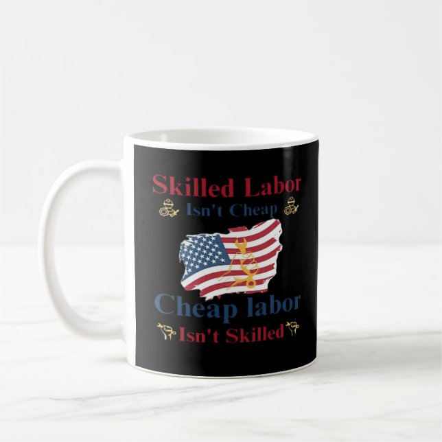 Kompetent arbetskraft är inte Billigt American Fla Kaffemugg (Vänster)