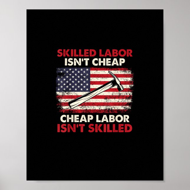 Kompetent arbetskraft är inte Billigt - en fackför Poster (Framsidan)