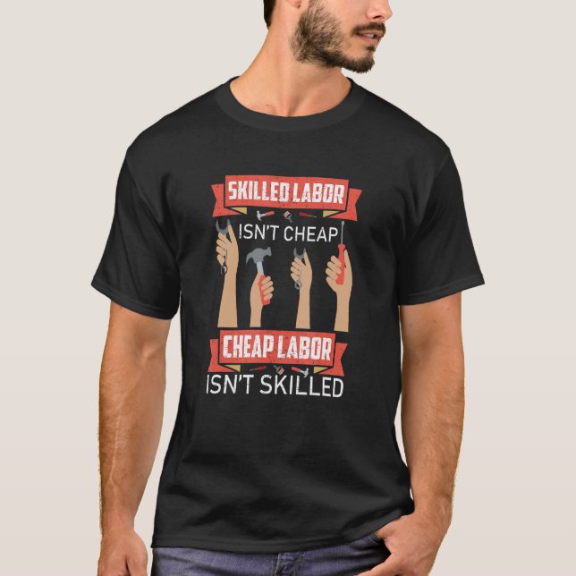 Kompetent arbetskraft är inte Billigt Plumber Mech T Shirt (Framsida)