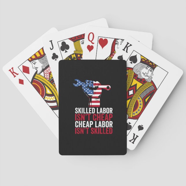 Kompetent arbetskraft är inte Billigtens arbetsdag Casinokort (Baksidan)