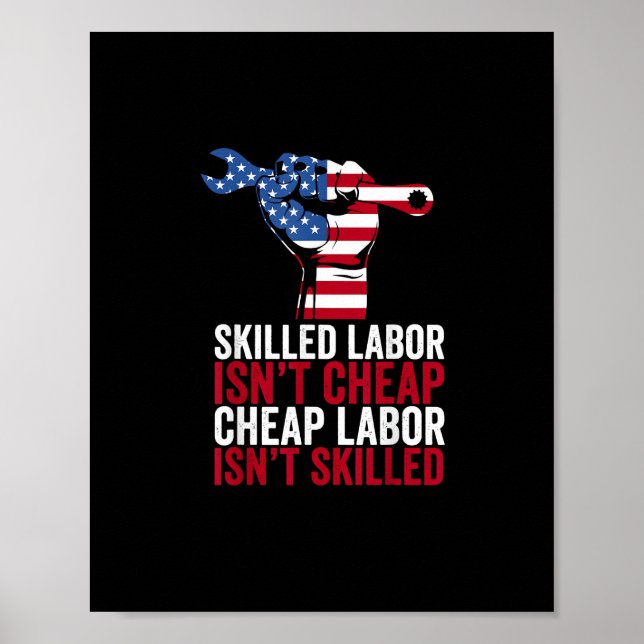 Kompetent arbetskraft är inte Billigtens arbetsdag Poster (Framsidan)