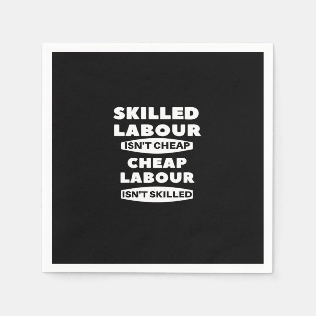 Kompetent arbetskraft är inte Billigtens Billigt A Pappersservett (Framsidan)