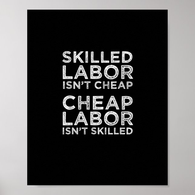 Kompetent arbetskraft är inte Billigtens Billigt A Poster (Framsidan)