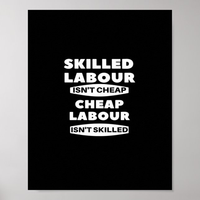 Kompetent arbetskraft är inte Billigtens Billigt A Poster (Framsidan)
