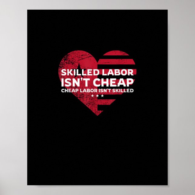 Kompetent arbetskraft är inte Billigtens Billigt A Poster (Framsidan)