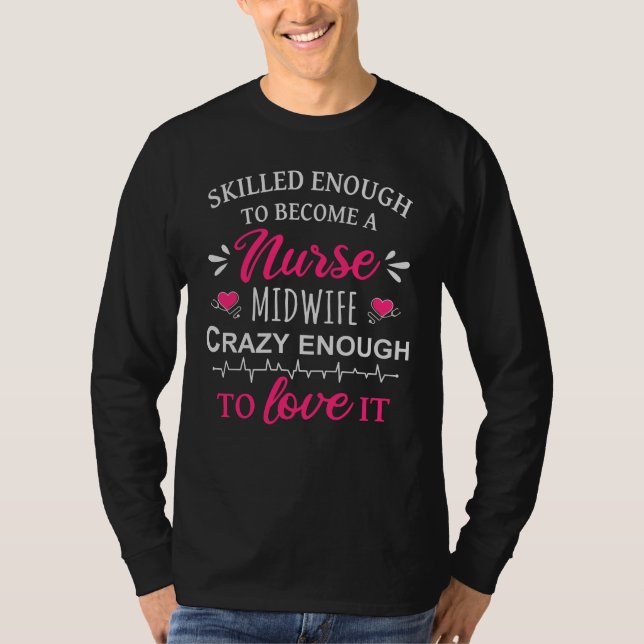Kompetent nog att bli sjukhustru t shirt (Framsida)