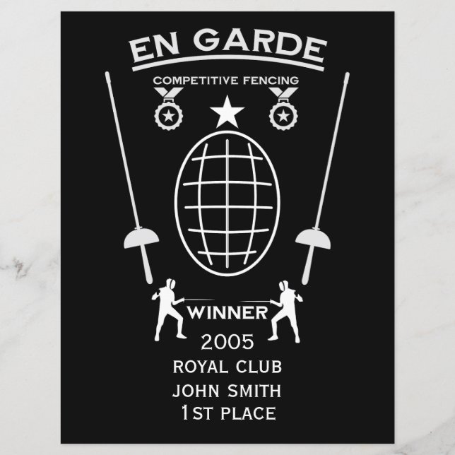 Kompetitiv svärdfäktning (Framsida)