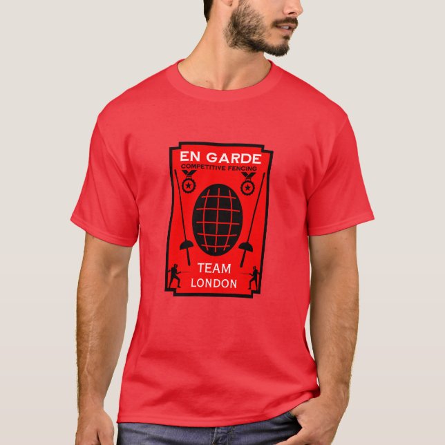 Kompetitiv svärdfäktning t shirt (Framsida)