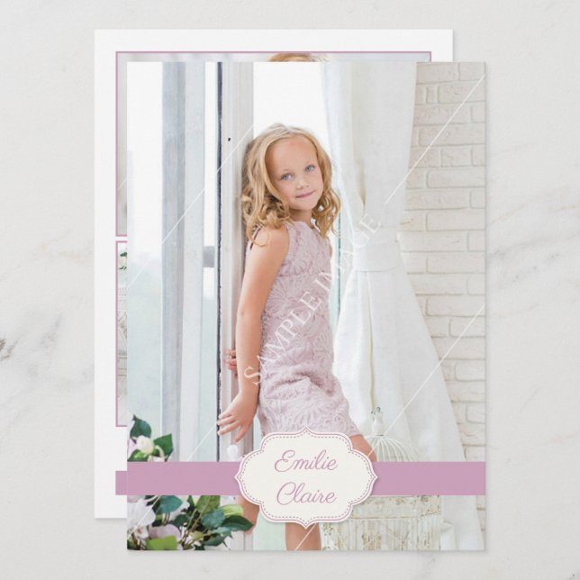 Kompileringskort för modellering inbjudningar (Fram/baksida)